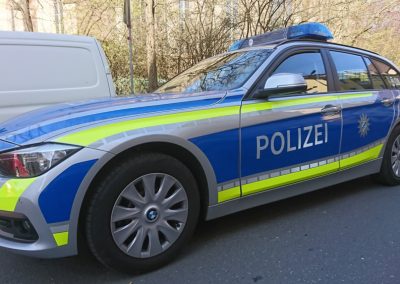 Warnfolie für Polizeifahrzeug